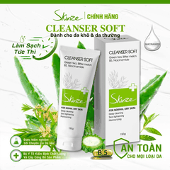 SỮA RỬA MẶT SKINZE CLEANSER SOFT CHO DA KHÔ THƯỜNG NHẠY CẢM TRÀ XANH TRÀM TRÀ KHỔ QUA B5 LÔ HỘI