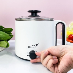 NỒI LẨU MINI CẦM TAY ,NỒI NẤU CƠM,NẤU MÌ ĐA NĂNG MINI DOZZI 1.5L DZE128W-PHƯƠNG THỦY MART