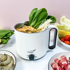 NỒI LẨU MINI CẦM TAY ,NỒI NẤU CƠM,NẤU MÌ ĐA NĂNG MINI DOZZI 1.5L DZE128W-PHƯƠNG THỦY MART