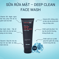 COMBO DA SẠCH SỮA RỬA MẶT DEEP CLEAN 100ML + KEM CHỐNG NẮNG SUN BLOCK 40ML - MỸ PHẨM LAN ANH
