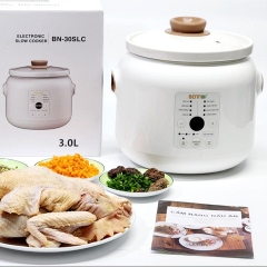NỒI NẤU CHẬM ĐIỆN TỬ LÕI SỨ HẦM CHÁO CHO BÉ 8 CHỨC NĂNG, HẦM GÀ, KHO CÁ..BN-30SLC - BENNIX