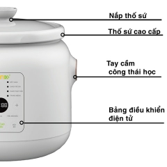 NỒI NẤU CHẬM ĐIỆN TỬ LÕI SỨ HẦM CHÁO CHO BÉ 8 CHỨC NĂNG, HẦM GÀ, KHO CÁ..BN-30SLC - BENNIX