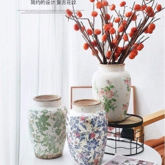 BÌNH GỐM SỨ HOA VĂN SANG TRỌNG ,CAO CẤP-