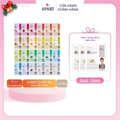 [ TẶNG 3 MIẾNG ] COMBO 10 MIẾNG MẶT NẠ DƯỠNG SÁNG DA HÀN QUỐC COLLAGEN 23GRAM - DERMAL