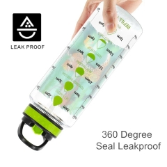 BÌNH ĐỰNG NƯỚC 1L CÓ ỐNG HÚT CÓ VẠCH CHIA NHẮC UỐNG NƯỚC - PG BAG