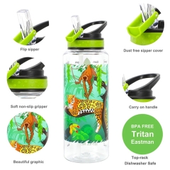 BÌNH ĐỰNG NƯỚC 1L CÓ ỐNG HÚT CÓ VẠCH CHIA NHẮC UỐNG NƯỚC - PG BAG