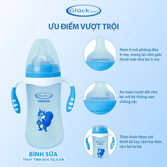 THIÊN AN - BÌNH SỮA THỦY TINH PREMIUM 240ML GLUCK BABY