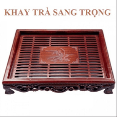 KHAY TRÀ MINH HẢI/ KHAY TRÀ GIẢ VÂN GỖ SANG TRỌNG CTB591 - BECHIP