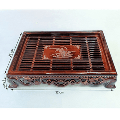 KHAY TRÀ MINH HẢI/ KHAY TRÀ GIẢ VÂN GỖ SANG TRỌNG CTB591 - BECHIP