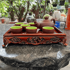 KHAY TRÀ MINH HẢI/ KHAY TRÀ GIẢ VÂN GỖ SANG TRỌNG CTB591 - BECHIP