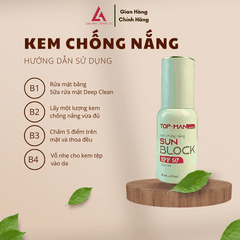 COMBO HẾT MỤN SÁNG DA - SERUM TRỊ MỤN, SỮA RỬA MẶT, KEM CHỐNG NẮNG - TOPMAN LAN ANH