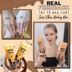 TẨY TẾ BÀO CHẾT MILK TEA 200ML - QUEENIE SKIN