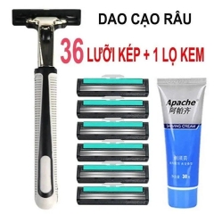 BỘ DAO CẠO RÂU 36 LƯỠI TẶNG TUÝP KEM - GDN