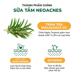 SỮA TẮM TRÀM TRÀ GIẢM MỤN LƯNG VÀ BODY NEOACNES 250ML - NEO ACNES