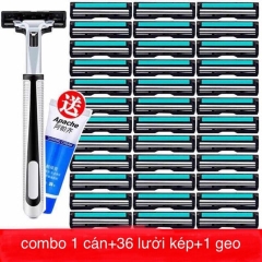 BỘ DAO CẠO RÂU 36 LƯỠI TẶNG KÈM TUÝP KEM CẠO RÂU