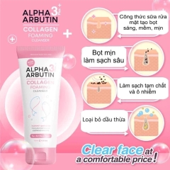 SỮA RỬA MẶT BẬT TÔNG TRẮNG DA ALPHA ARBUTIN 120ML