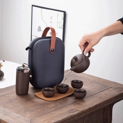 BỘ ẤM TRÀ KÈM TÚI XÁCH DU LỊCH TÁCH PHA CHÈ GỐM ĐẸP BỘ QUÀ TẶNG BÌNH CHÀ ĐẤT NUNG TỬ SA CAO CẤP - PHƯƠNG THỦY MART