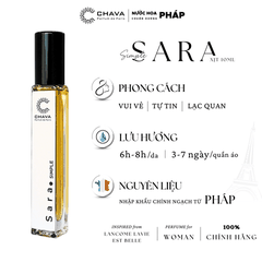 SET 2 SẢN PHẨM NƯỚC HOA CHAVA SIMPLE 10ML + SON SÁP LÌ ROSY SWEETLOVE
