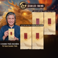 COMBO TỨ ĐẠI DANH TRÀ CỔ THỤ - HỒNG TRÀ, LỤC TRÀ, BẠCH TRÀ, BẠCH LONG TRÀ TÂM ĐẠO QUÁN 4 GÓI 40G
