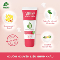 KEM GIẢM MỤN ĐẦU ĐEN, MỤN CÁM ACNEVIR SANTAFA THÀNH PHẦN THIÊN NHIÊN TUÝP 10GR - SANTAFA