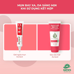 KEM GIẢM MỤN ĐẦU ĐEN, MỤN CÁM ACNEVIR SANTAFA THÀNH PHẦN THIÊN NHIÊN TUÝP 10GR - SANTAFA