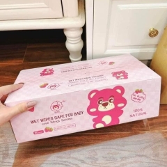 1 THÙNG 10 GÓI KHĂN ƯỚT GẤU DÂU SIÊU SẠCH
