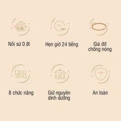 NỒI NẤU CHÁO CHẬM TOPWOW GIỮ NGUYÊN HƯƠNG VỊ, DINH DƯỠNG CỦA MÓN ĂN CHO BÉ 40118 - LADY'S PASSION