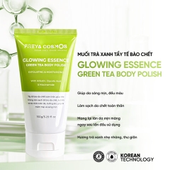 MUỐI TRÀ XANH TẨY TẾ BÀO CHẾT CƠ THỂ, GIÚP SÁNG DA, ĐỀU MÀU FREYA COSMOS GLOWING ESSENCE GREEN TEA BODY POLISH 150GR