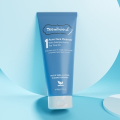 SỮA RỬA MẶT GIẢM MỤN ĐẦU ĐEN, ĐẦU TRẮNG DÀNH CHO DA NHẠY CẢM ACNE FACE CLEANSER- TEENILICIOUS TUÝP 60G