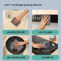 CUỘN 25 KHĂN LAU ĐA NĂNG TÁI SỬ DỤNG THAN TRE - SU