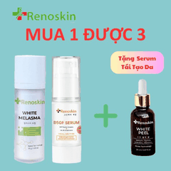COMBO TRỊ NÁM BAN NGÀY TẶNG SERUM TÁI TẠO DA WHITE PEEL RENOSKIN
