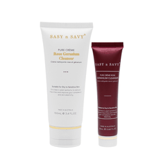 SỮA RỬA MẶT DỊU NHẸ SẠCH SÂU THUẦN CHAY HỮU CƠ PURE CREME ROSE GERANIUM CLEANER - SASY N SAVY