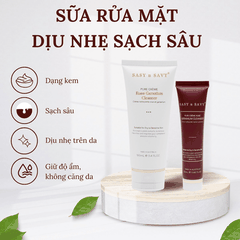 SỮA RỬA MẶT DỊU NHẸ SẠCH SÂU THUẦN CHAY HỮU CƠ PURE CREME ROSE GERANIUM CLEANER - SASY N SAVY