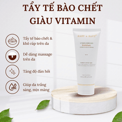 TẨY TẾ BÀO CHẾT GIÀU VITAMIN CHO DA THUẦN CHAY HỮU CƠ VITAMIN ENRICHED FACIAL EXFOLIANT 100ML - SASY N SAVY