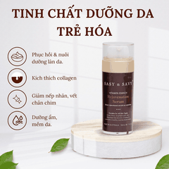 TINH CHẤT DƯỠNG DA TRẺ HÓA THUẦN CHAY HỮU CƠ SASY N SAVY VITAMIN ENRICH REJUVENATION SERUM 50ML