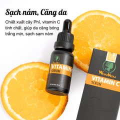 BỘ DƯỠNG TRẮNG DA, SẠCH NÁM WONMON (SERUM VITAMIN C + KEM NGHỆ TƯƠI)