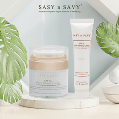 KEM DƯỠNG MẶT BAN NGÀY CHỐNG NẮNG DA THUẦN CHAY HỮU CƠ SASY N SAVY SPF 15 SKIN FIRMING CRÈME SASY N SAVY