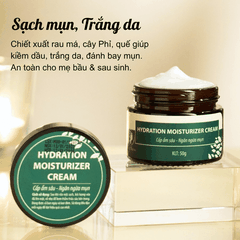 BỘ TRẮNG DA, SẠCH MỤN WONMOM ( 1 KEM CẤP ẨM + 1 SERUMM MỤN )