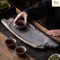 KHAY TRÀ GỐM CỔ MẠ VÀNG SƯƠNG MAI