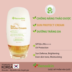 MUA 1 TẶNG 1] COMBO HÈ KHÔNG SỢ NẮNG - KEM CHỐNG NẮNG THẢO DƯỢC SUN WHITE CREAM KOREA 50G