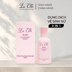 DUNG DỊCH VỆ SINH PHỤ NỮ LA ELLE 3IN1 HƯƠNG THƠM DỊU NHẸ DÒNG CAO CẤP 350G CHIẾT XUẤT TỰ NHIÊN BẰNG CÔNG NGHỆ EU-NANO HỖ TRỢ LÀM SẠCH, DƯỠNG ẨM, KHỬ MÙI, CÂN BẰNG PH