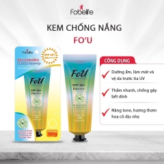 KEM CHỐNG NẮNG FO'U SPF50+ PA++++ NÂNG TONE, KHÔNG GÂY BẾT DÍNH CÓ THỂ DÙNG TOÀN THÂN 50G - FOBELIFE