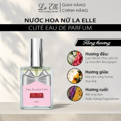 1 CHAI - 50ML] NƯỚC HOA NỮ LA ELLE CUTE EAU DE PARFUM HƯƠNG THƠM TRẺ TRUNG, THƠ MỘNG, TƯƠI MÁT
