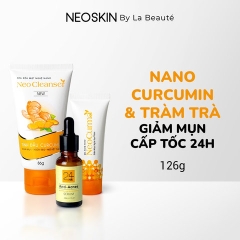 LIỆU TRÌNH GIẢM MỤN CẤP TỐC 24H: SỮA RỬA MẶT, GEL CHẤM MỤN, SERUM KHÔ MỤN 24H NEOSKIN LÀM SẠCH, KHÔ VẾT MỤN, MỜ THÂM