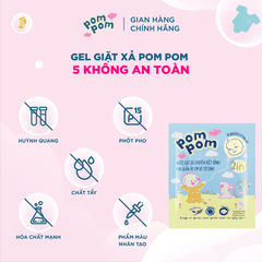 COMBO 2 DÂY] GEL GIẶT XẢ NEWBORN DÀNH CHO BÉ SƠ SINH (0 - 12 THÁNG) 24 GÓI 20ML - POM POM