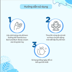 KEM DƯỠNG DA, LÀM SÁNG DA VÙNG MÔNG VÀ TOÀN THÂN - TEENILICIOUS BUM BODY CREAM (100G)