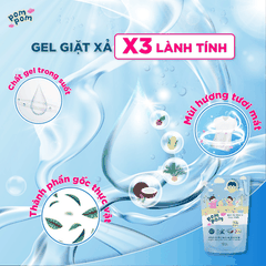 2 THÙNG 6 TÚI 2.7L] - DÀNH CHO CẢ NHÀ - GEL GIẶT XẢ 2IN1 