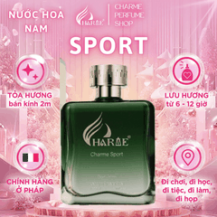 NƯỚC HOA NAM CHARME SPORT 100ML LƯU HƯƠNG LÂU PHONG CÁCH MẠNH MẼ, NAM TÍNH