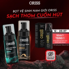 DUNG DỊCH VỆ SINH NAM DẠNG BỌT CAO CẤP HƯƠNG NƯỚC HOA ORISS 120ML GIÚP LÀM SẠCH - KHỬ MÙI - NGĂN NGỪA VI KHUẨN NẤM NGỨA
