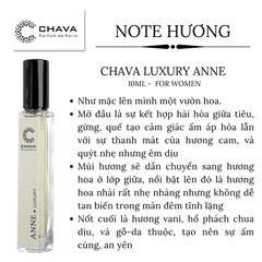 NƯỚC HOA MINI LUXURY ANNE 10ML - CHAVA